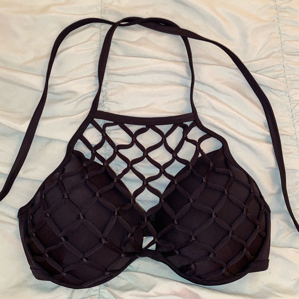 Black Net Bikini Top